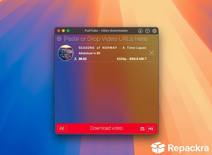 PullTube for Mac downloading video from YouTube with progress bar