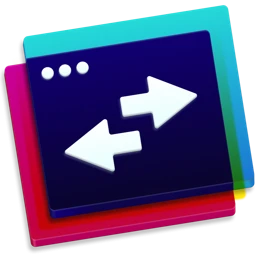 AltTab for Mac application logo icon featuring horizontal switching arrows over a dark window graphic