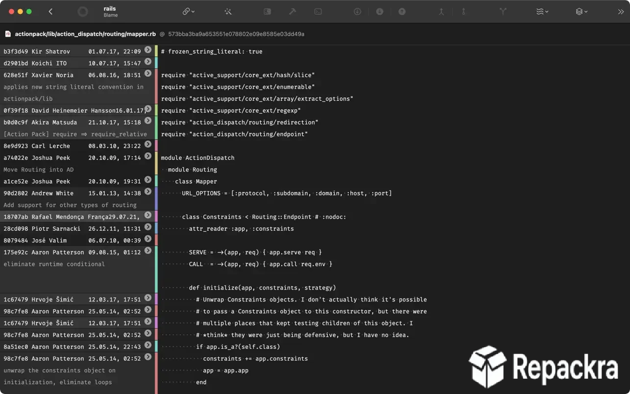 gitfox-rails-code-blame-history