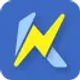 Kicksecure official square blue logo icon with lightning symbol.