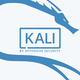 A square icon showing the blue Kali Linux dragon silhouette wrapped around a text box that reads Kali by Offensive Security.