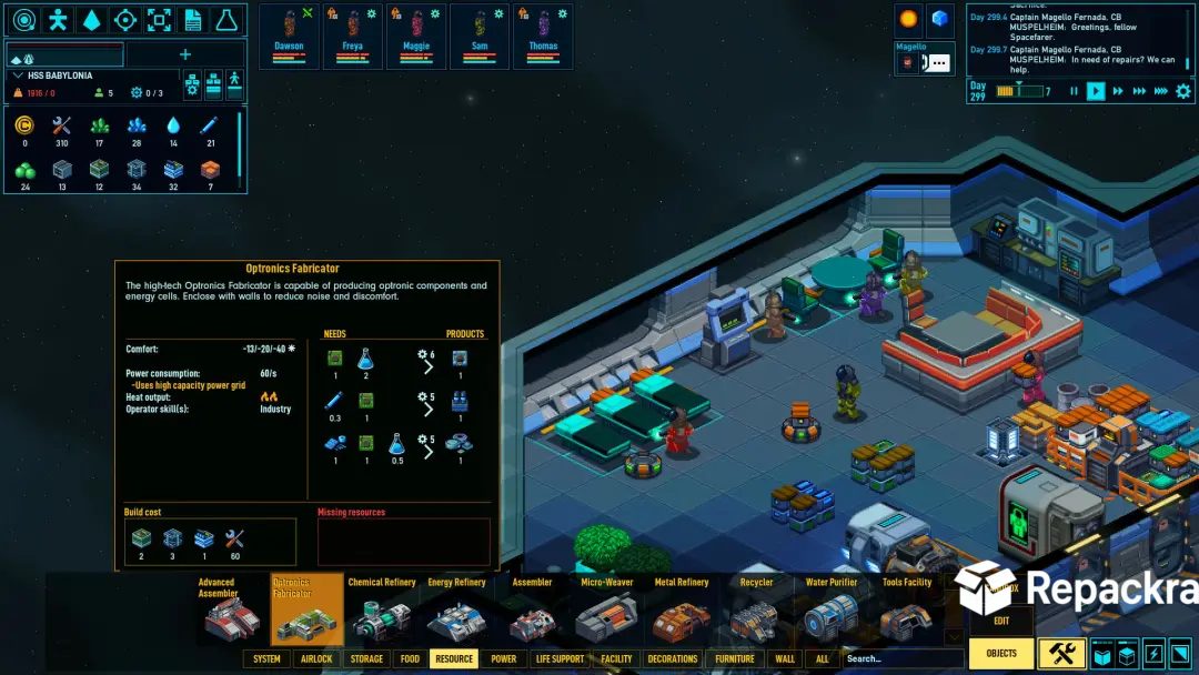 space-haven-pc-gameplay-optronics-fabricator-crafting