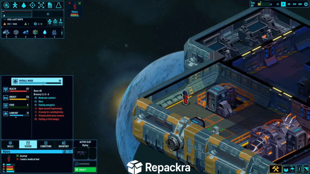 space-haven-pc-gameplay-crew-status-management