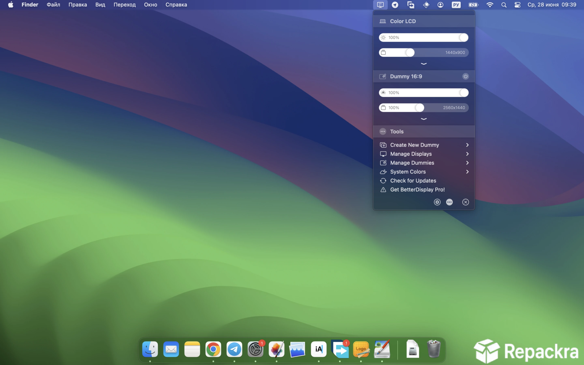 betterdisplay-pro-for-mac-menu-bar-interface