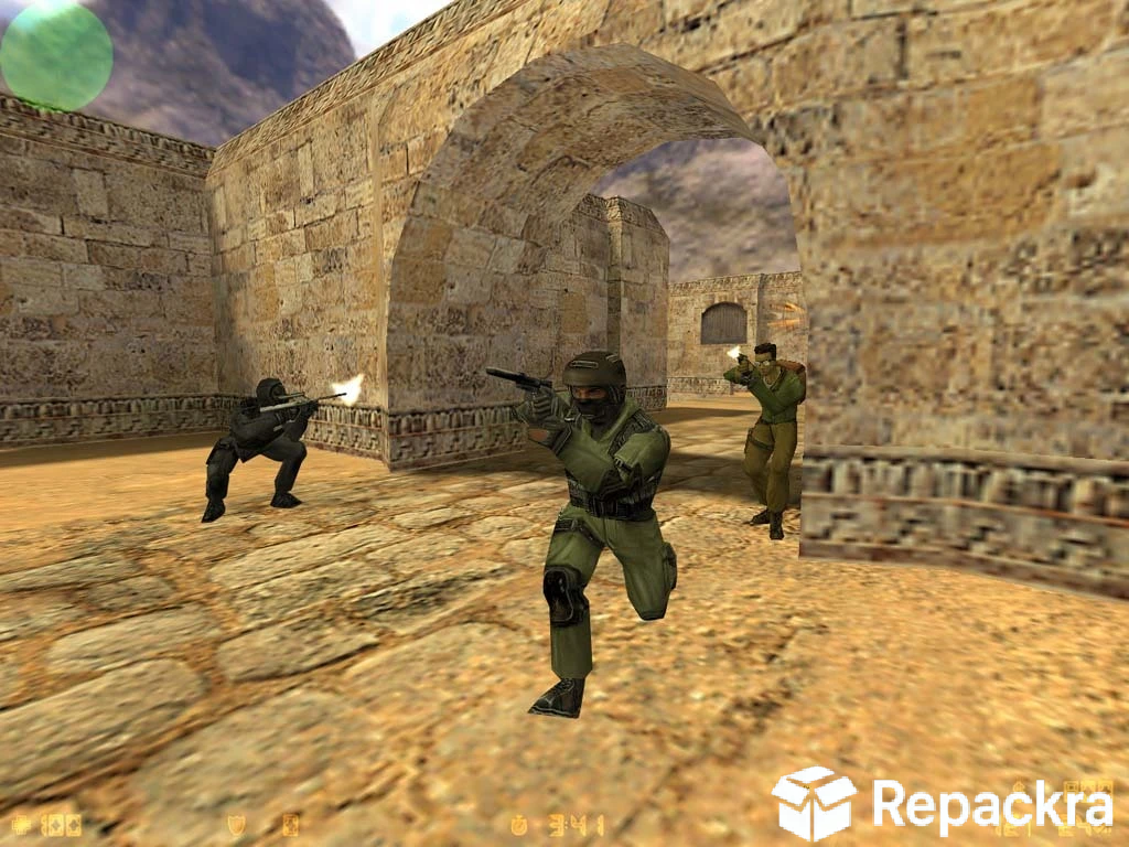Counter-Strike 1.6 Classic Dust Map Gameplay Screenshot