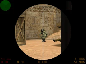 Counter-Strike Classic Sniper Scope AWP Gameplay Screenshot