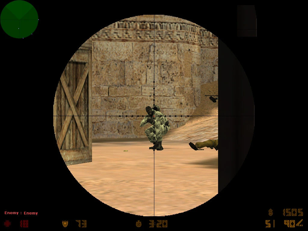 Counter-Strike Classic Sniper Scope AWP Gameplay Screenshot