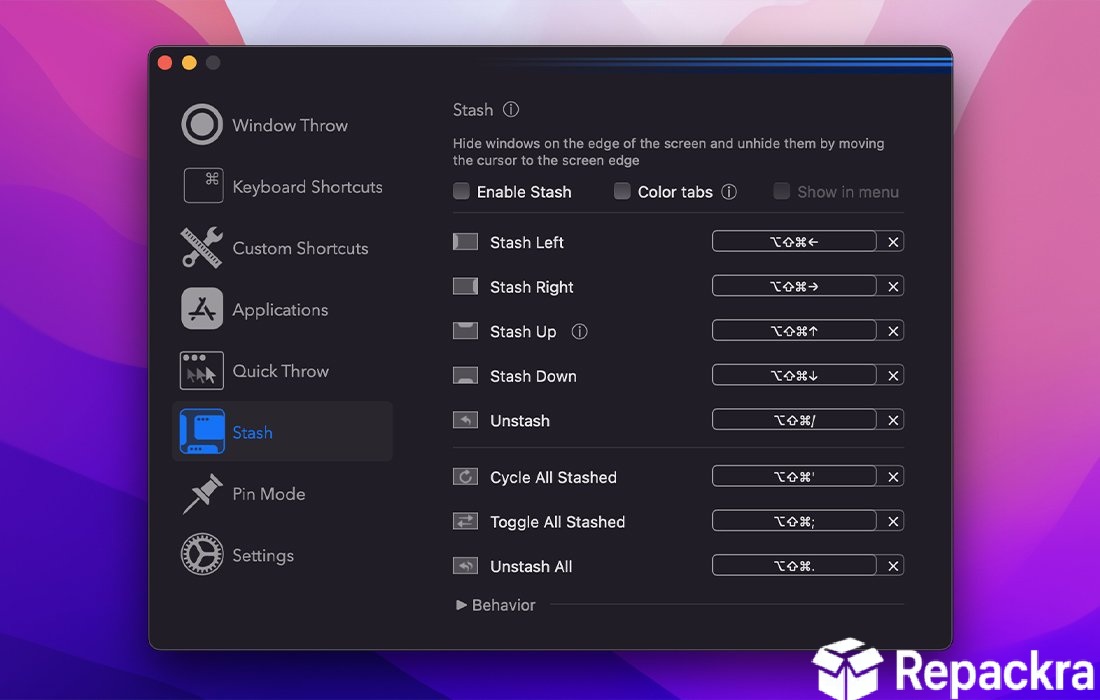 Rectangle Pro for Mac Stash Settings Preferences Screenshot
