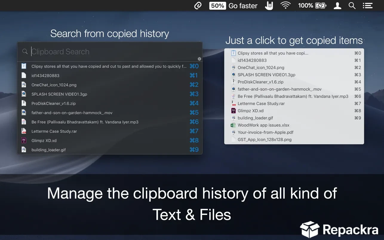 clipsy-clipboard-manager-search-history-interface