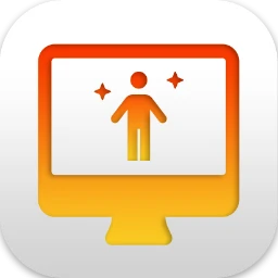 Official Display Maestro screen management utility icon for Mac featuring a yellow and orange monitor symbol.