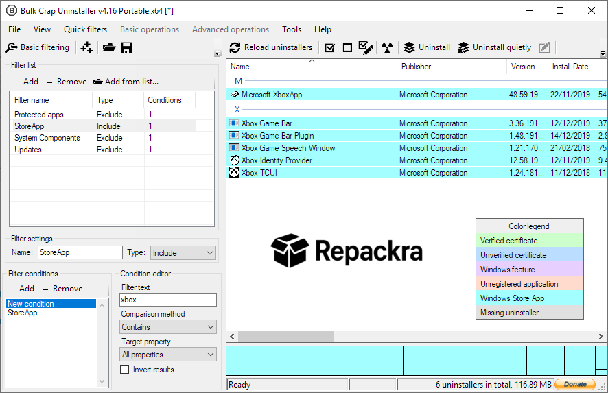 bulk-crap-uninstaller-bcuninstaller-application-interface