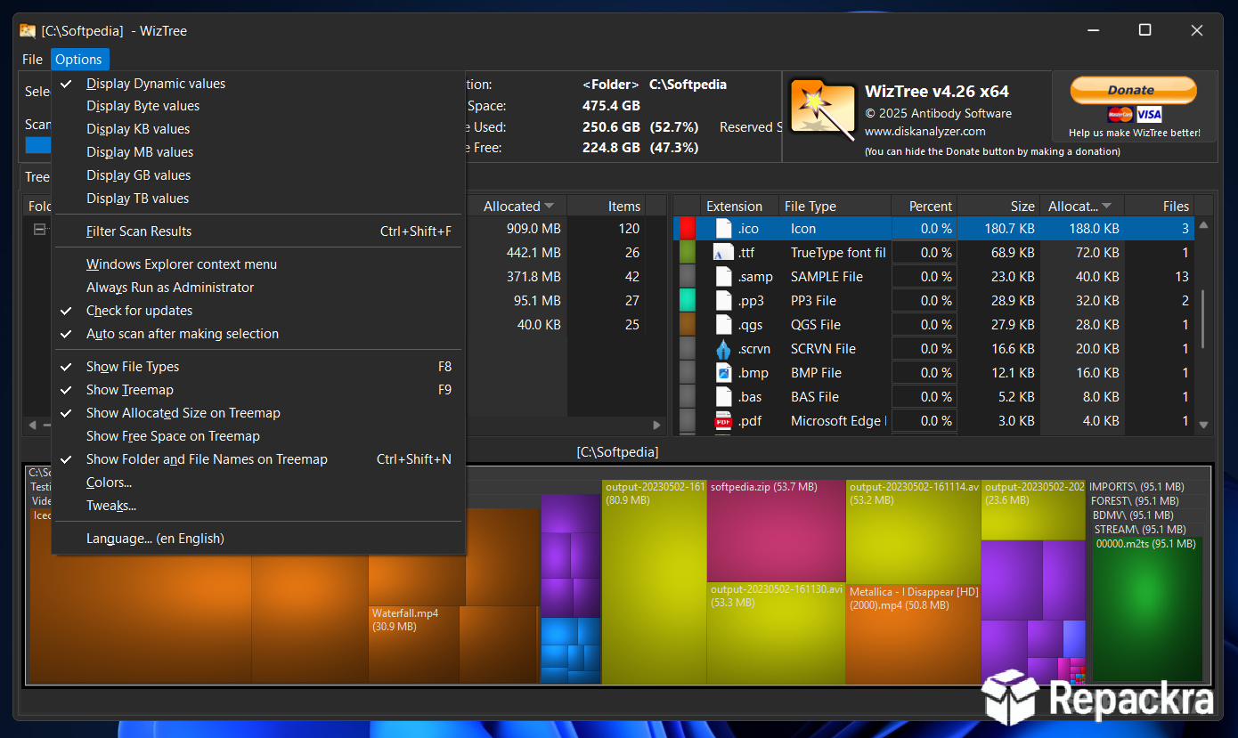 wiztree-disk-space-analyzer-dark-mode-options-menu-interface