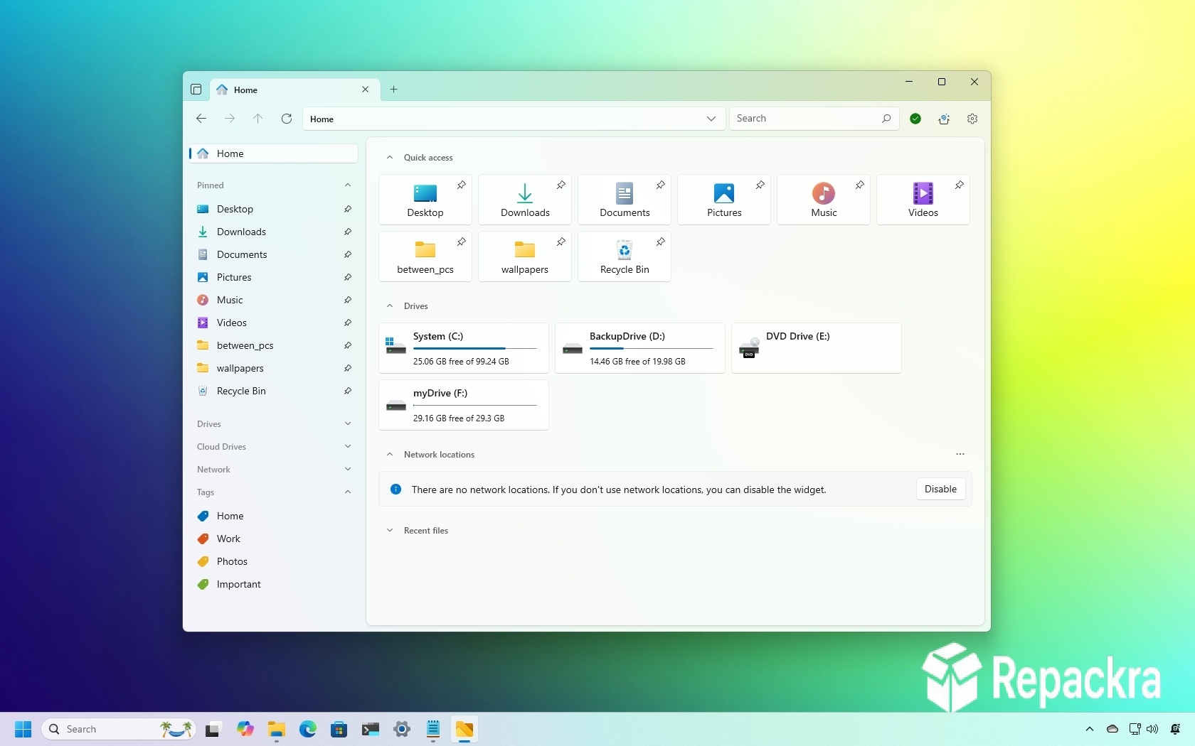 Files App Modern File Manager Home Interface Screenshot