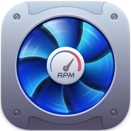 Official Macs Fan Control Pro software application icon showing a metallic cooling fan with a central RPM gauge.