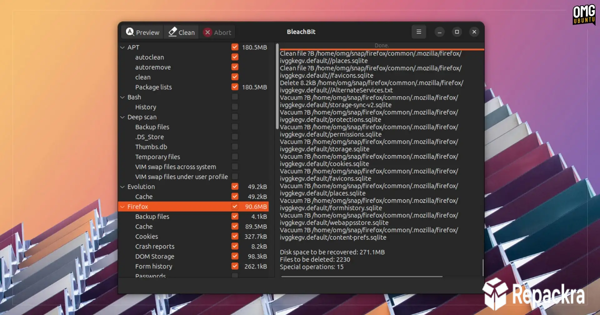 bleachbit-system-cleaner-scan-operations-log-interface