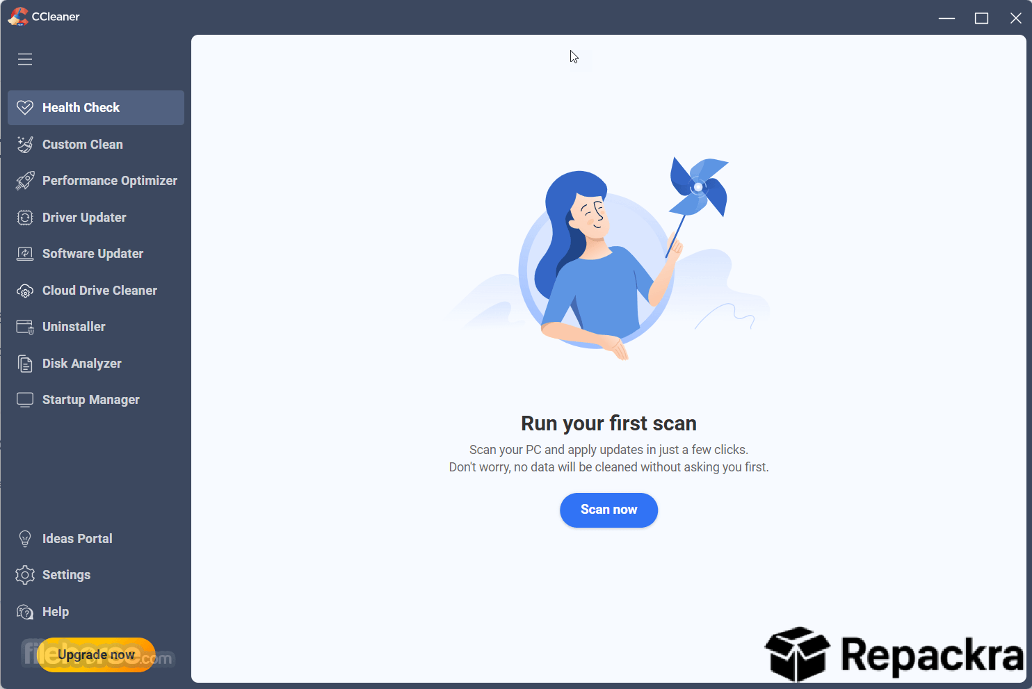 CCleaner for Windows Health Check Scan Now Screenshot