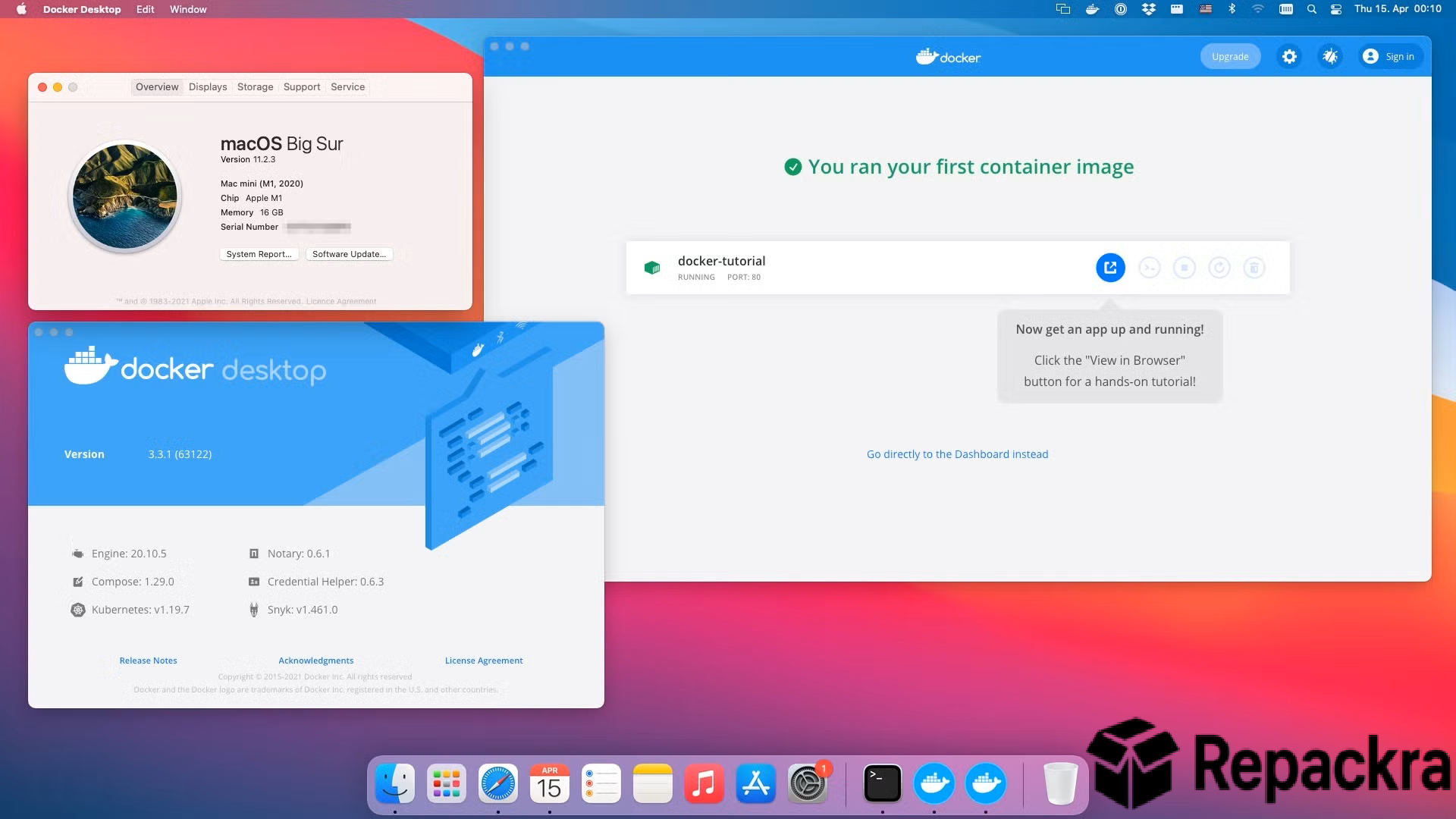 Docker Desktop for Apple Silicon Mac Tutorial Screen Screenshot