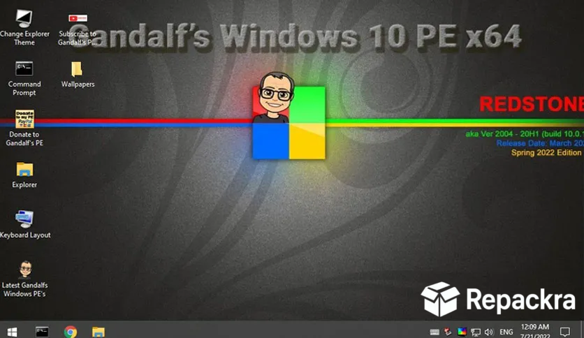 gandalf-win10pe-desktop-interface