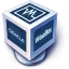 Oracle VM VirtualBox application cube logo icon.
