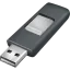 Standalone grey USB flash drive icon graphic used for the Rufus bootable utility software.