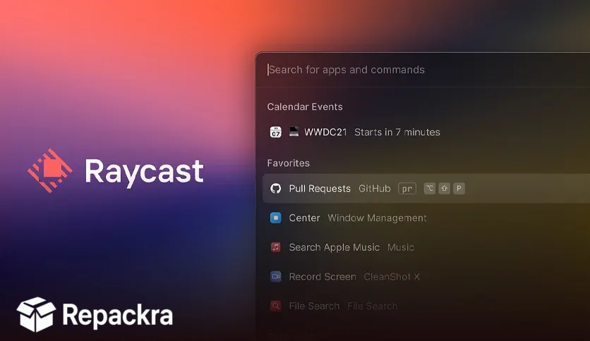 Raycast Pro for Mac Interface Launcher Search Bar Screenshot
