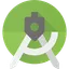 Android Studio official application icon featuring the white letter A compass tool design.