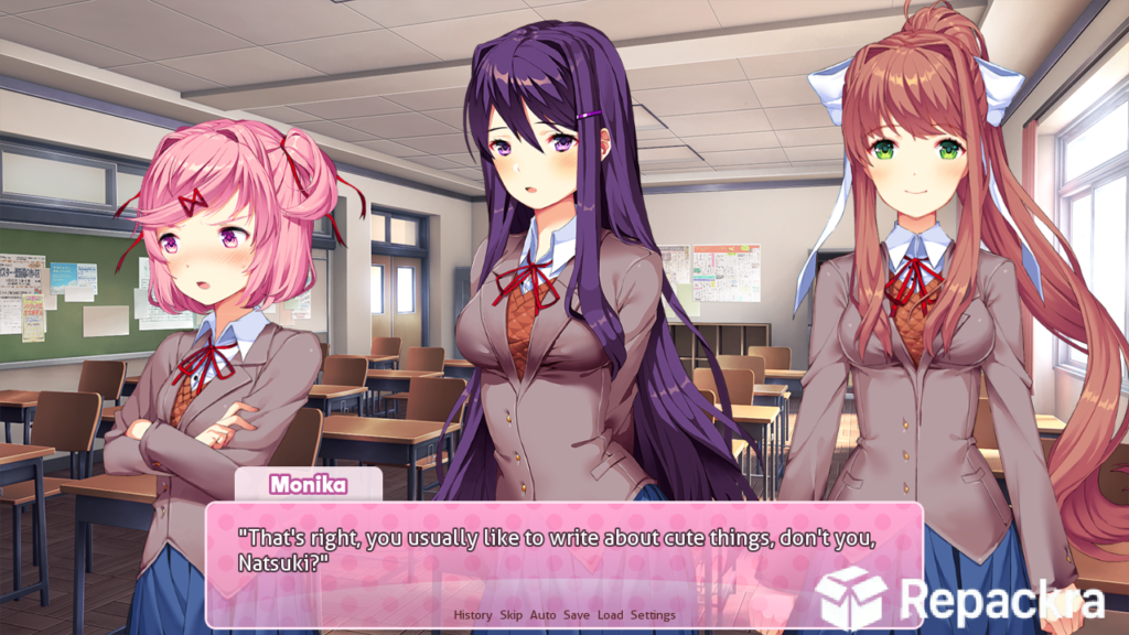 Doki Doki Literature Club Gameplay Interface Screenshot