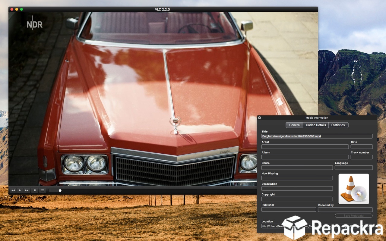 VLC Media Player for Mac Video Playback Dark Interface Screenshot