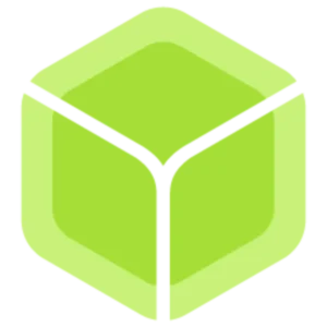 balenaEtcher Official Lime Green Hexagonal Isometric Cube Logo Icon