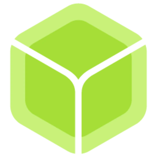balenaEtcher Official Lime Green Hexagonal Isometric Cube Logo Icon