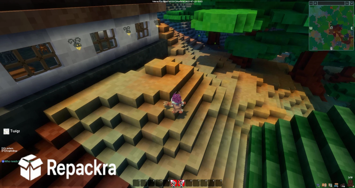 Veloren Voxel Village Building Third Person Gameplay Screenshot