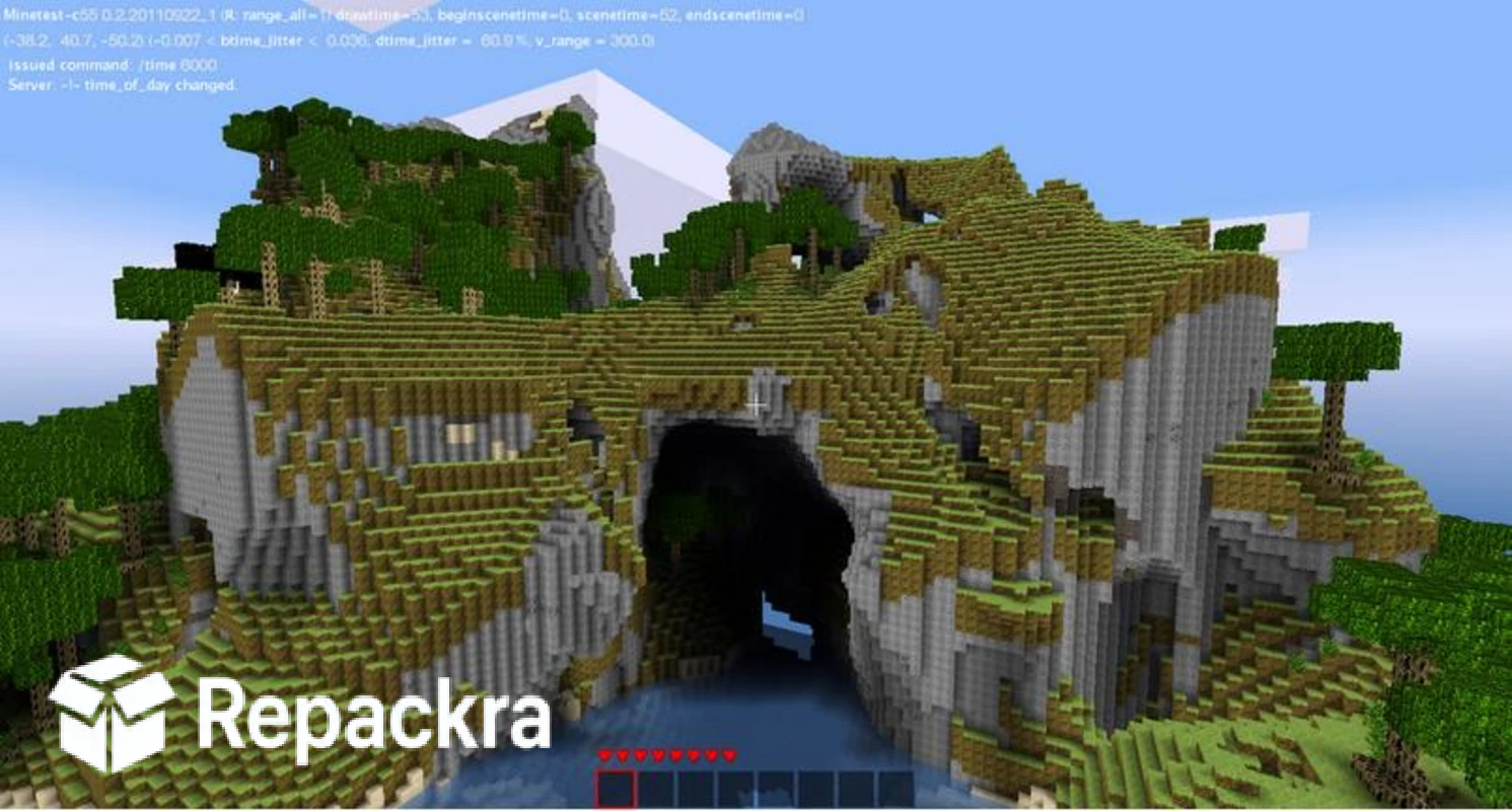 Early Luanti Minetest-c55 Alpha Version Gameplay Screenshot