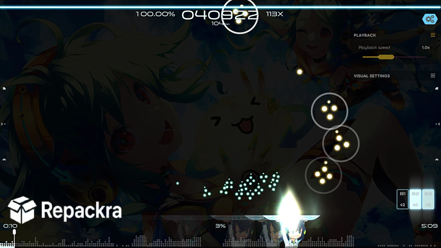 osu!lazer Catch Game Mode Gameplay Screen