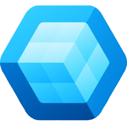 Windows App SDK Fluent Design Hexagon Logo Icon