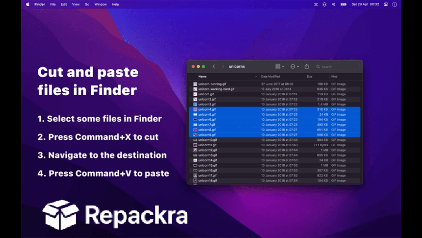 Command X Cut and Paste Tutorial Preview in macOS Finder