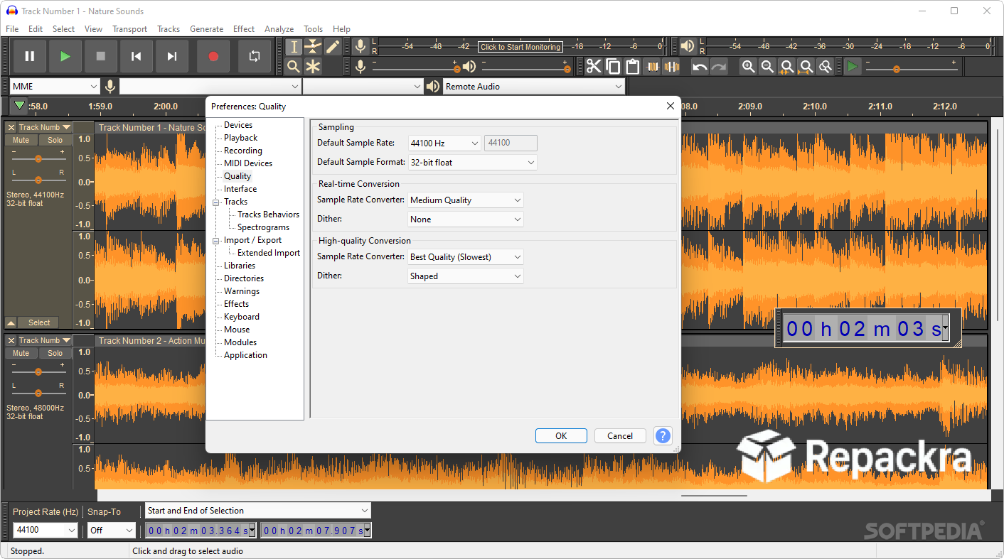 audacity-quality-preferences-settings
