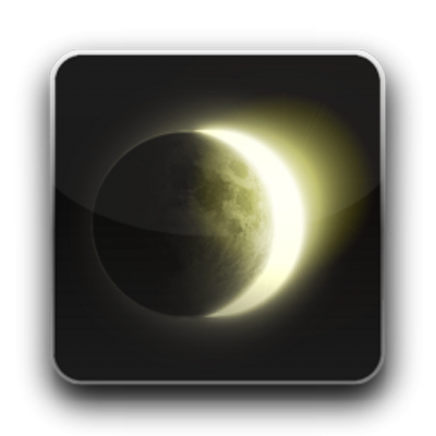 Zero-K Game Square Application Icon Featuring Solar Eclipse