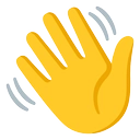 Jan AI Waving Hand Logo Icon