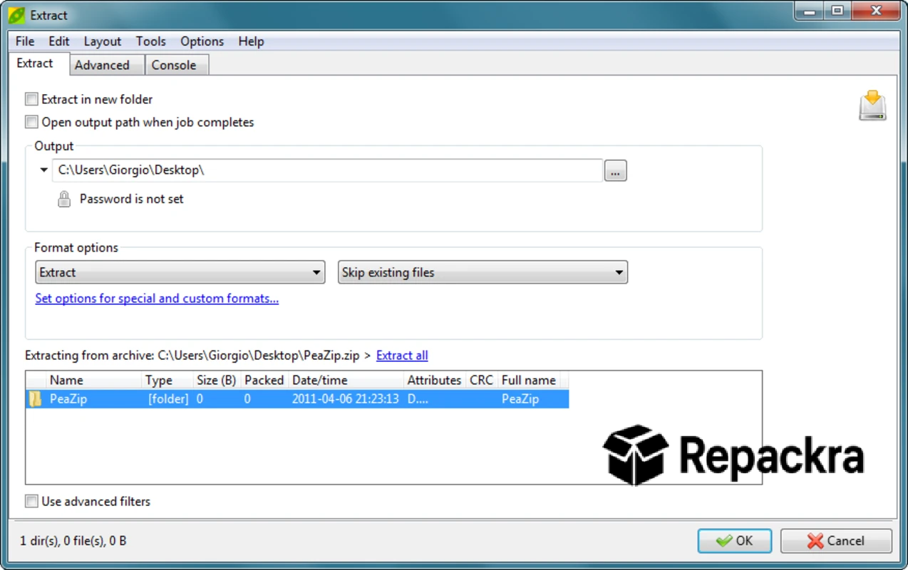 peazip-archive-extraction-interface