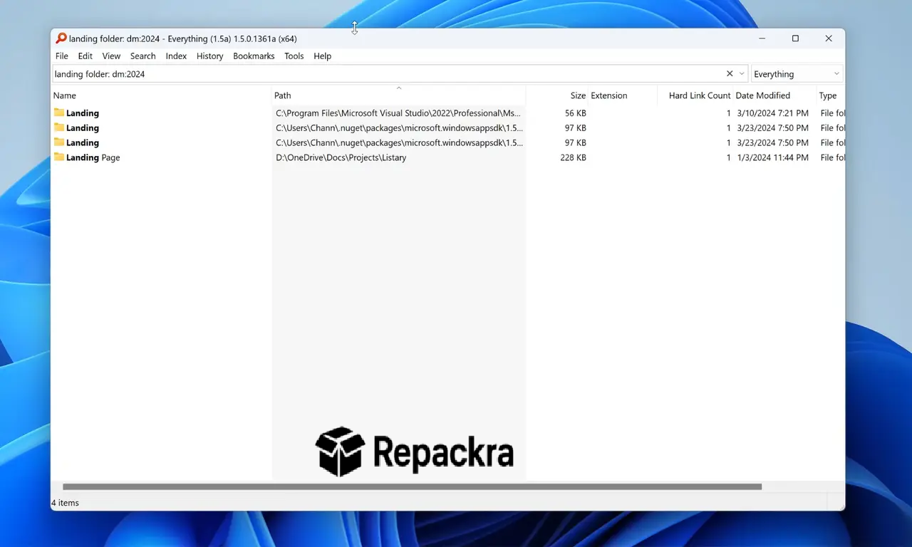 Everything Search Engine Advanced Filter Syntax Query Interface Screenshot