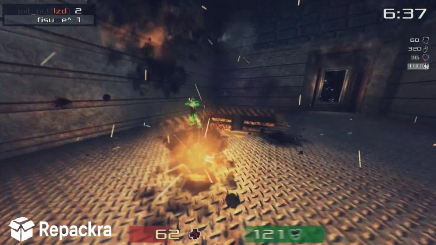 Xonotic Explosive Weapon Combat Action Screenshot