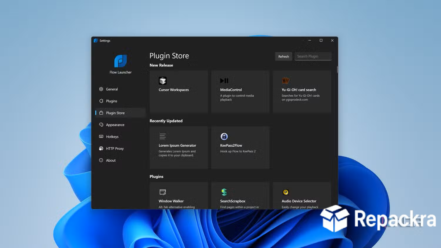 Flow Launcher Plugin Store Interface Screenshot