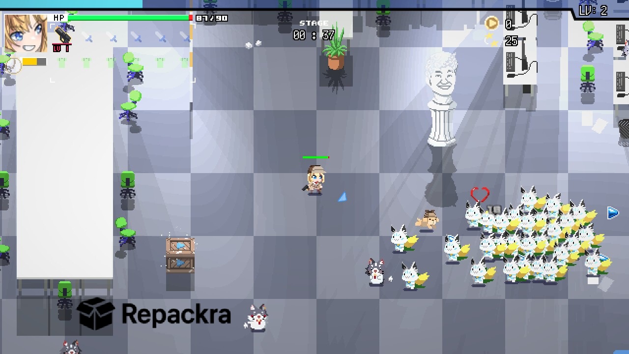 HoloCure Save the Fans Active Gameplay Stage Combat Screenshot