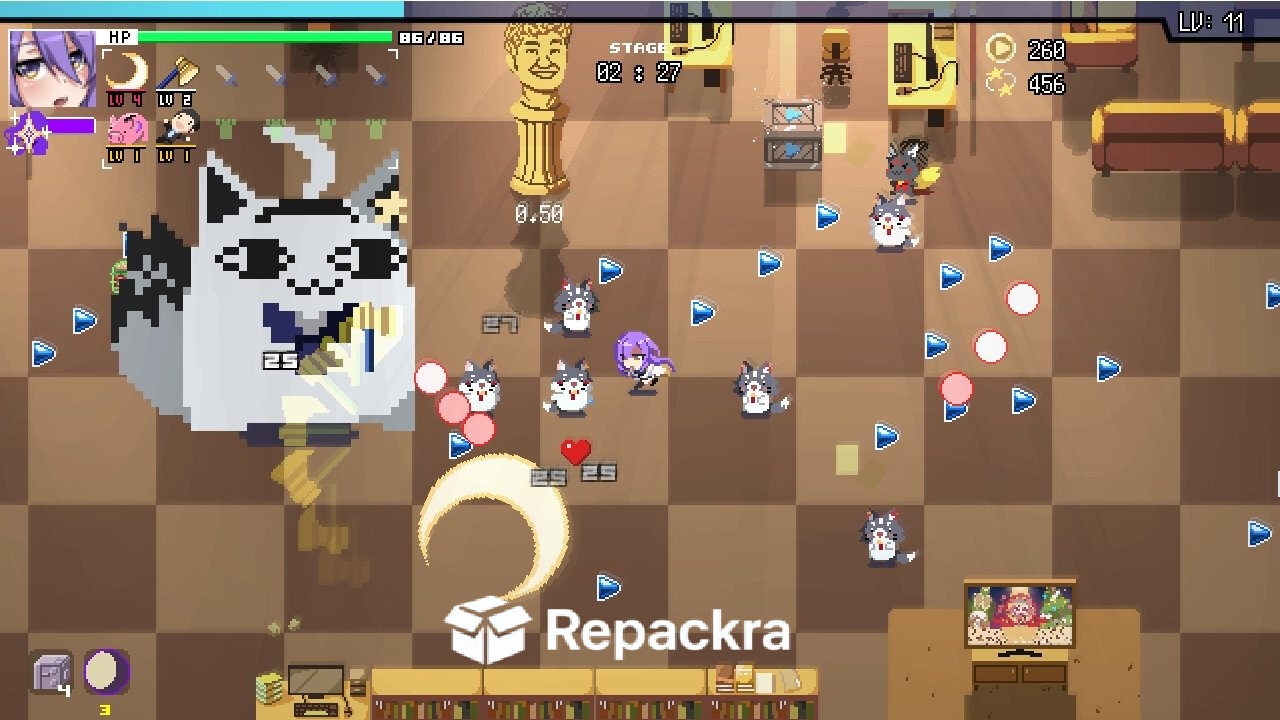HoloCure Save the Fans Moona Hoshinova Boss Battle Gameplay Screenshot