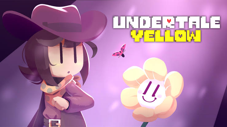Undertale Yellow Game Title Artwork Featuring Clover and Flowey