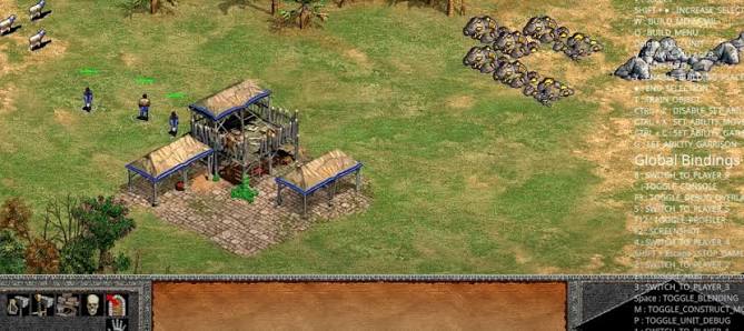Age of Empires II OpenSAGE Engine Test Gameplay Screenshot with Debug Overlay