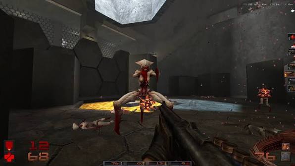 Quake Vore Enemy Encounter Gameplay Screenshot