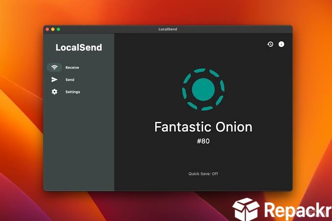 LocalSend for Mac Main Receive Screen Interface Screenshot