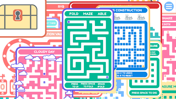 20 Small Mazes Fold Maze Able Level Screenshot