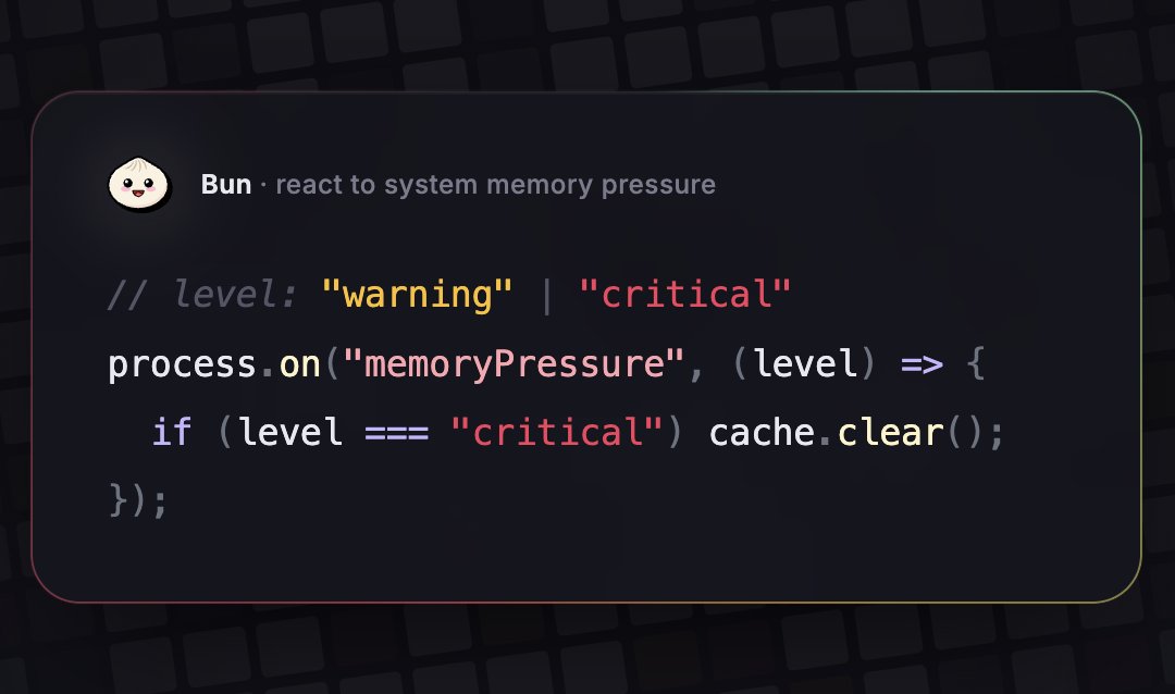 Bun Memory Pressure Event Handler Code Sample Snippet